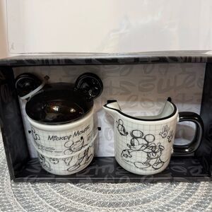 Disney Mickey Mouse Sketchbook Sugar and Creamer Set NWT